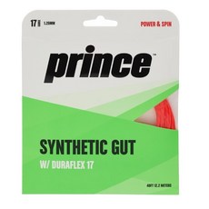 Prince Power & Spin 網球線 17 (1.25MM) 40FT (12.2M) Synthetic Gut W/ Duraflex, 詳見包裝, 詳見包裝, 1.25 mm 米色
