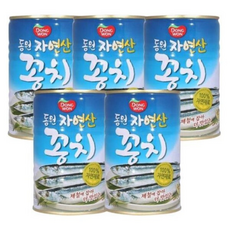 동원 자연산 꽁치 통조림, 5개, 400g