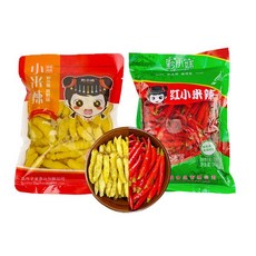 小米椒泡椒 貴州辣椒 下飯菜, 1個, 【精品】青小米辣420g*1袋-中辣, 420g