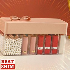 화장품정리함 립스틱보관함 화장대정리함 아크릴수납함 메이크업트레이 뷰티정리함, 화이트