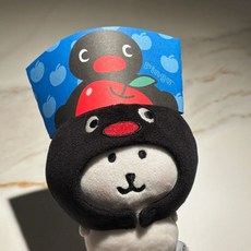 臺灣出貨-小紅書衕款Pingu頭套適用於10cm娃娃韓熊掛件努努海星體可愛掛件, 1個, 無pingu【僅珠鍊】,適用於10cm娃【僅頭套丨無玩偶】
