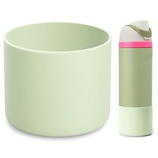 BUTRRRK Owala 709.8ml24온스 물병용 실리콘 부츠 Owala용 미끄럼 방지 보호 슬리브 바닥 민트 164166