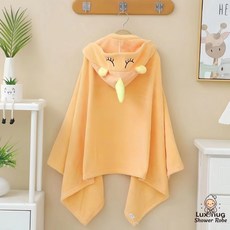 럭스너그 유니콘 샤워 가운, 1개, 오렌지