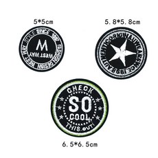 羽絨服自粘補丁貼牛仔衣服破洞修補無痕貼免熨燙徽標刺繡修復布貼, T001【免熨燙】3枚