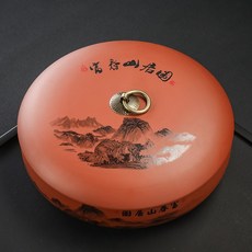 핸드페인팅 자사 도기 헨슨 보이차보관통 옹기 찻잎 선물 세라믹 가정용 보이차보관함