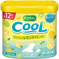 바스크린 쿨 분말 입욕제 투명타입 여름입욕제 레몬 라임 향기 360g 1개