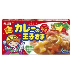 S&B 愛思必 咖哩王子甘口咖哩塊, 80g, 1盒