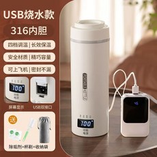 티 포트 캠핑 커피포트 차 포트기 등산 음료 차박 휴대용, B. 아이보리 화이트316USB 이중 용도 모, B. 아이보리 화이트 316 USB 듀얼 사용 모델 3