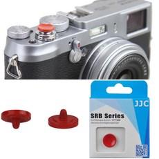 JJC 카메라 소프트버튼 니콘 ZF 후지필름 X-T5 X-E4 X100V 셔터버튼, 1개, 오목 -레드