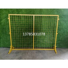 ONDA 이동식휀스 주차장 자바라 이동식 휀스 펜스, 1.42m 높이x1.9m 길이-황록색, 1개