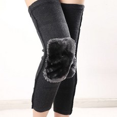 무릎 보온 기모 무릎토시 무릎시림방지 양털 무릎워머, 선택:골드-한쌍