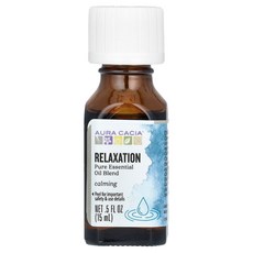 Aura Cacia 순수 에센셜 오일 혼합물 릴랙싱 15ml(0.5fl oz) Cacia (아우라 카시아), Aura Cacia (아우라 카시아) Cacia, 순수, 15ml