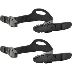 블랙 고무 핀 스트랩 퀵 릴리스 버클이 조절식 내구성 교체 다이빙 스노클링 수영용 조립 2개 팩 1908053, Small