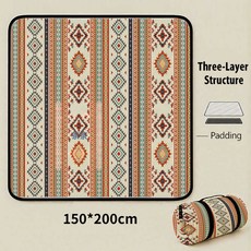 多巴胺野餐墊露營野炊地墊戶外便攜防水防潮可摺疊海邊沙灘佈防沙, 喜文萊150*200cm