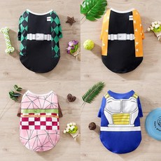 臺灣出貨 寵物小狗狗衣服cosplay動漫柔軟小貓咪服裝T恤比熊泰迪搞怪造型服, QZ502,M（5-7斤）, 1個