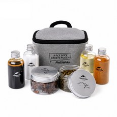 Naturehike NH戶外調料瓶套裝六件套 可擕式燒烤調味罐組合 露露營, 1個, 六件套
