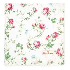 【丹麥GreenGate】艷夏花草系列蕾絲餐巾布, 1個, Constance white