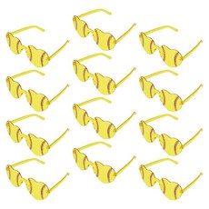 ReignSword 12팩 파티 소프트볼 선글라스 팀 스포츠 파티용 스포츠 야구 하트 안경 소프트볼 액세서리 선수 코치를 위한 선물