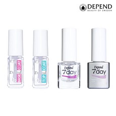 디펜드코스메틱 7day o2 산소 매니큐어 젤네일같은 고광택 네일폴리쉬 베이스코트 탑코트, 투명, 1개, 100ml, 논아세톤 리무버