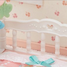 피규어장난감 실바니안패 세쌍둥 아기침대 모빌 어린 동물 인형 선물 장난감, 상세페이지 참조