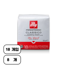일리 클라시코 미디움 캡슐커피, 6.7g, 18개입, 8개