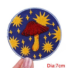 UFO 자수 패치 마운틴 캠핑 의류에 대한 패치에 철 열 접착 버섯 바느질 스티커, PE7690CT