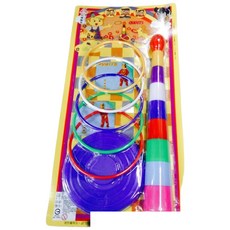 古意古早味套圈圈(大組/總長43cm)懷舊童玩，手丟投環玩具, 多色, 1個