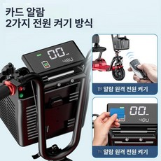 세발 전기자전거 접이식 전동 소형 삼륜, 1개, 1cm, 기본 블랙 레드 문의