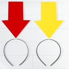 라이즈올 화살표 머리띠 화살표머리띠 코스튬소품, 레드