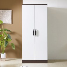 솜씨방가구 라온 친환경 E0 800 옷장, 웬지화이트