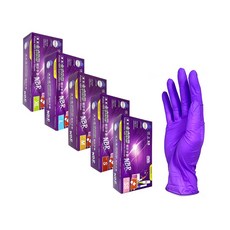 【京閣織化】多倍NBR紫加厚手套 檢診手套, 1個, 超商限10盒, 紫6克, M