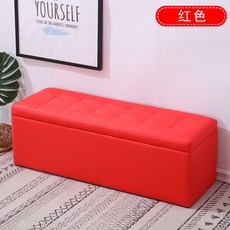 수납형 스툴 소파 벤치 인테리어 의자 거실 현관 신발장 블랙 60x40x40, 1개, 레드 길이 90cm x 너비 40cm x 높이 40cm