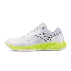 미즈노 MIZUNO 배드민턴화 71GA231341 웨이브 팡2 실버라임 피클볼화 인도어화