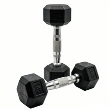 고급의냄새없는 PEV 헥사곤 덤벨, 2개, 5kg