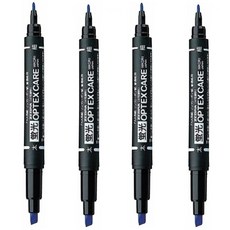 제브라 옵텍스 케어 형광펜 WKCR1 + 사은품(모닝 3색), 4개, 다크블루(DB)