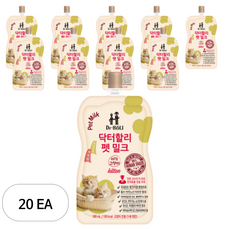 닥터할리 키튼 펫 밀크, 우유맛, 180ml, 20개