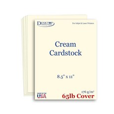 65파운Cream Cardstock - 100 Sheets, 65파운Cream Cardstock - 100 Shee