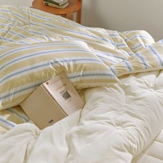 [파르페by알레르망] 모던센트 알러지케어 다운필 극세사 차렵이불패드 세트 Q, 색상:레몬 / 사이즈:Q_이불+베개커버(2p)+패드