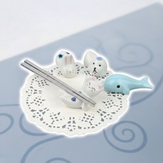 생선모양 젓가락받침대 혼밥 식탁꾸미기 테이블세팅, 1개