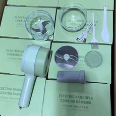 新款加特林切菜器手持自動多功能料理機無綫蒜泥搗蒜神器暴風切丁刨絲器剝蒜器削皮器切片器廚房用具切蔥機切絲器切肉機切蒜器, 1個, 一代(800毫安)