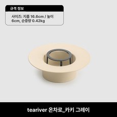 헤이로그 양초난로 차워머 스토브 캔들워머 촛불난로, 티 리버 워머 카키그레이, 1개