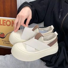 두꺼운 캔버스화 5cm 여성 경량 플랫화 편안한 캐주얼 운동화 JCL