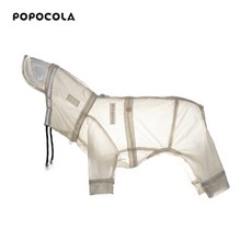 POPOCOLA 狗狗雨衣 四腳防水全包 小型犬薄款寵物雨衣, 1個, 超輕量寵物雨衣【簡約輕薄】