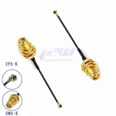 5 개/몫 IPX SMA SMA 커넥터 케이블 암 UFL/u.FL/IPX/IPX RF 동축 어댑터 어셈블리 피그테일 케이블 1.13MM RP SMA KY, 1M, Line Connector, IPX to SMA K