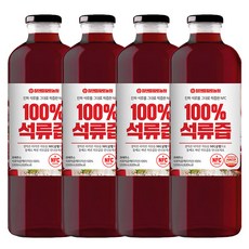 푸르담 착즙 석류즙 원액, 4개, 1L
