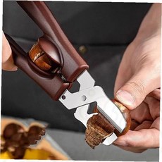 견과류 밤까기 가위 스테인리스 손잡이 밤껍질 제거 주방 도구 견과 까는 기계, 1개, 브라운