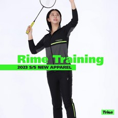 트라이온 아울렛 라임 트레이닝 상의 남녀공용 배드민턴 스쿼시 탁구