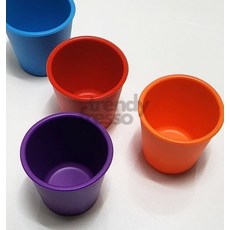 실리콘 양손 어린이 컵 어린이집컵 양치컵, 블루, 1개