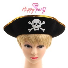제이오스토어 해적 선장 모자 골드 테두리 헤어패션 변장소품 연극소품 코스프레