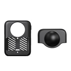 BTG DJI OSMO 360 카메라 액세서리용 렌즈 캡이 있는 실리콘 케이스 커버 프로텍터 보호 커버 케이스